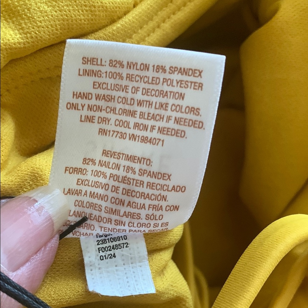 Shade & Shore Yellow One Piece Swimsuit - Picture 12 of 12